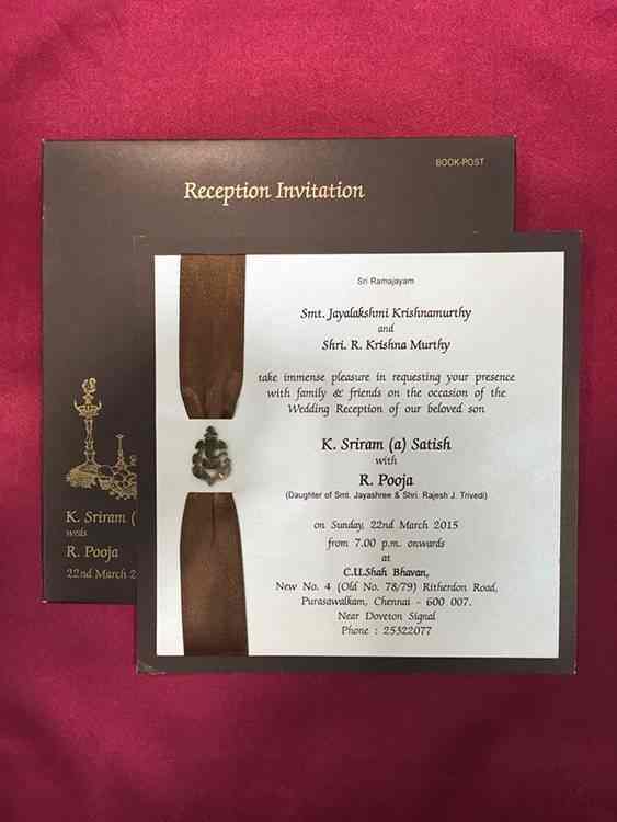 Wedding Card Hosur Menaka Invitation