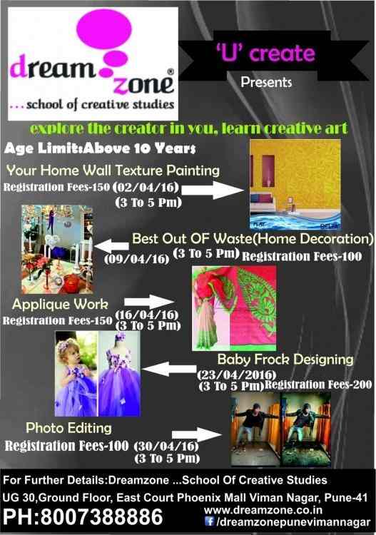 Dreamzone School of Creative Studies, New Delhi Courses 